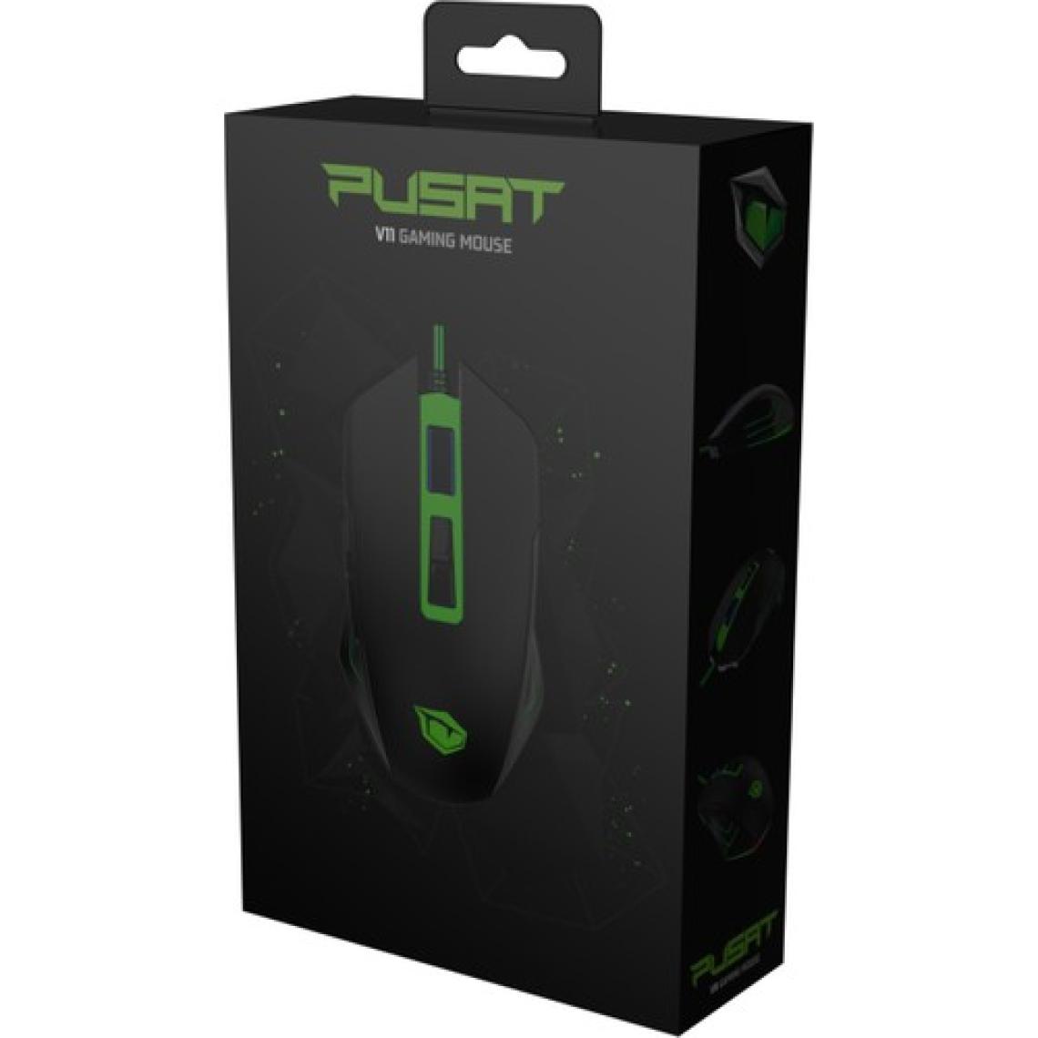 Pusat V11 10000 DPI 8 Tuşlu Kablolu RGB Oyuncu Mouse - Siyah