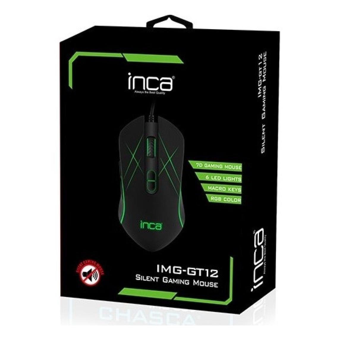 Inca IMG-GT12 Sessiz Tuş 6 Renk Led Işıklı Oyuncu Mouse