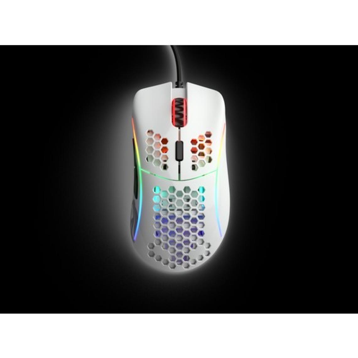 Glorious Model D GD-GWHITE Parlak Beyaz RGB Ergonomik Optik Kablolu Oyuncu Mouse