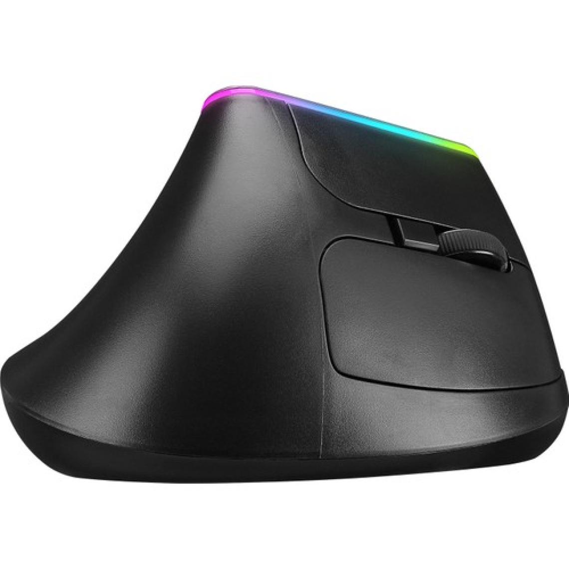 Everest SMW-618 Rgb Işıklı Ergonomik Dikey Tutuşlu Vertical Siyah Kablosuz Mouse