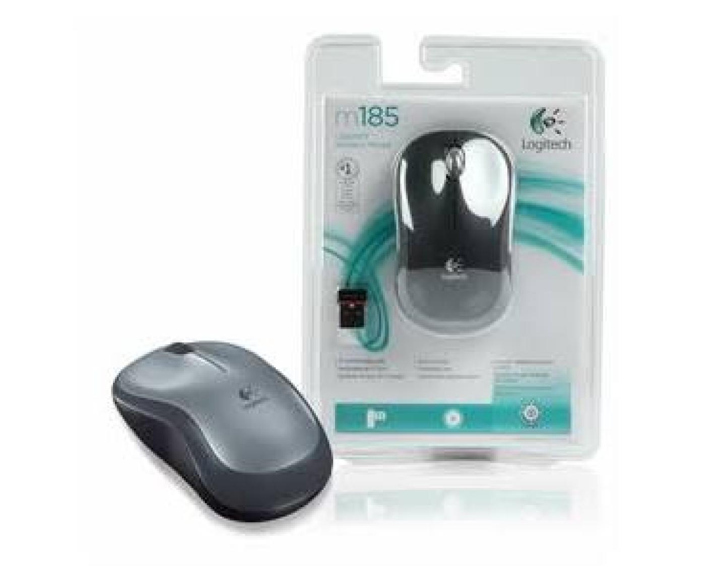 Logitech M185 USB Alıcılı Kompakt Kablosuz Mouse - Kırmızı
