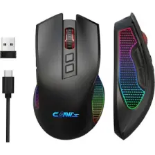 Claw's Crossfire Air V1 Kablosuz 10000 Dpi Pixart PMW3325 Sensör Makro Yazılımlı Chromatic RGB Kablosuz Gaming Mouse - Siyah (2.4 GHz Kablosuz + BT5.1 + Type-C ile Kullanım Desteği)