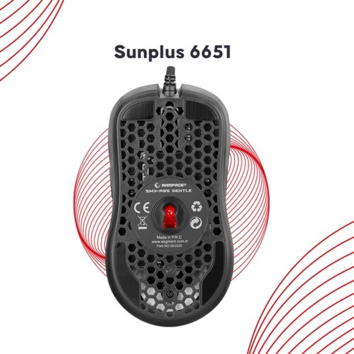 Rampage SMX-R85 Gentle RGB Makrolu Oyuncu Mouse Kırmızı