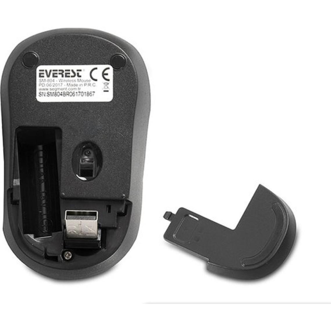 Everest Sm-804 Usb Siyah/Mavi 800/1200/1600Dpi Kablosuz Mouse