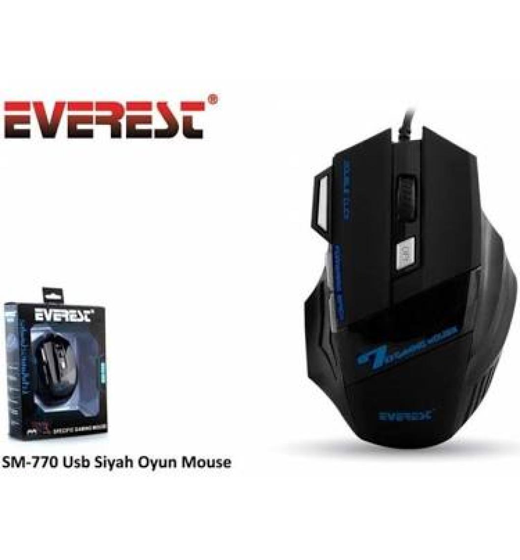 Everest SM-770 CHOPPER Usb Siyah Oyun Gaming Oyuncu Mouse