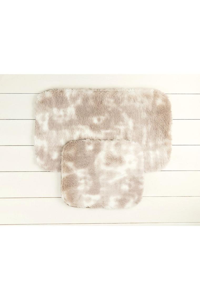 Damien Banyo Paspası - Beyaz/gri - 50x80 Cm