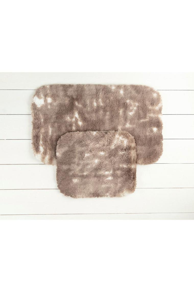 Damien Banyo Paspası - Beyaz/kahve - 50x80 Cm