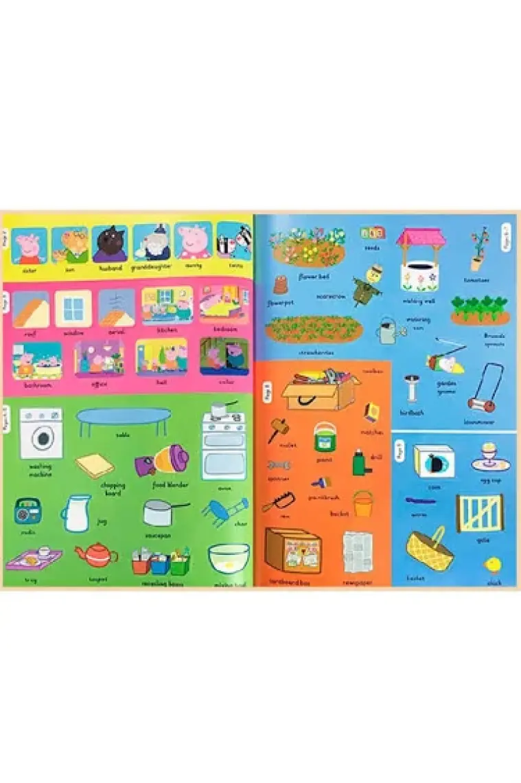 Ladybird Peppa Pig 1000 İlk Kelime Çıkartma Kitabı – İngilizce, Normal Boy, Ciltsiz, Neville Astley