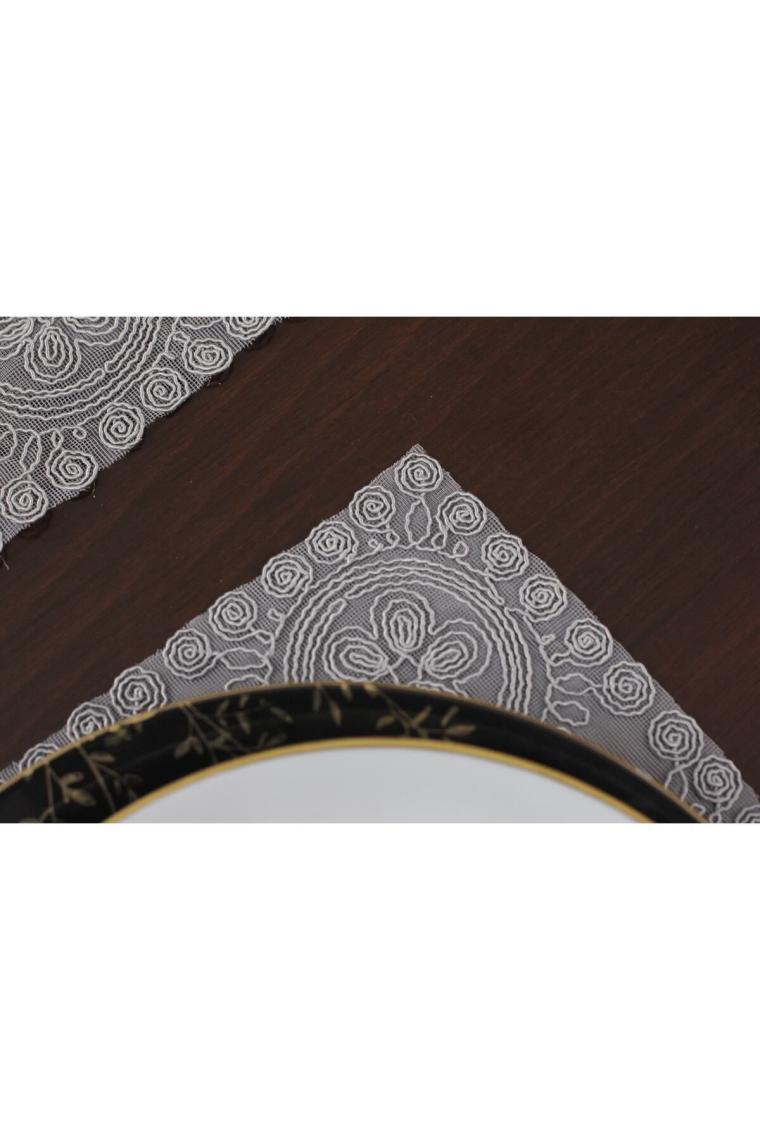 Amerikan Servis Supla Ve Runner Seti 6 Kişilik Set Victoria Gri 7 Parça