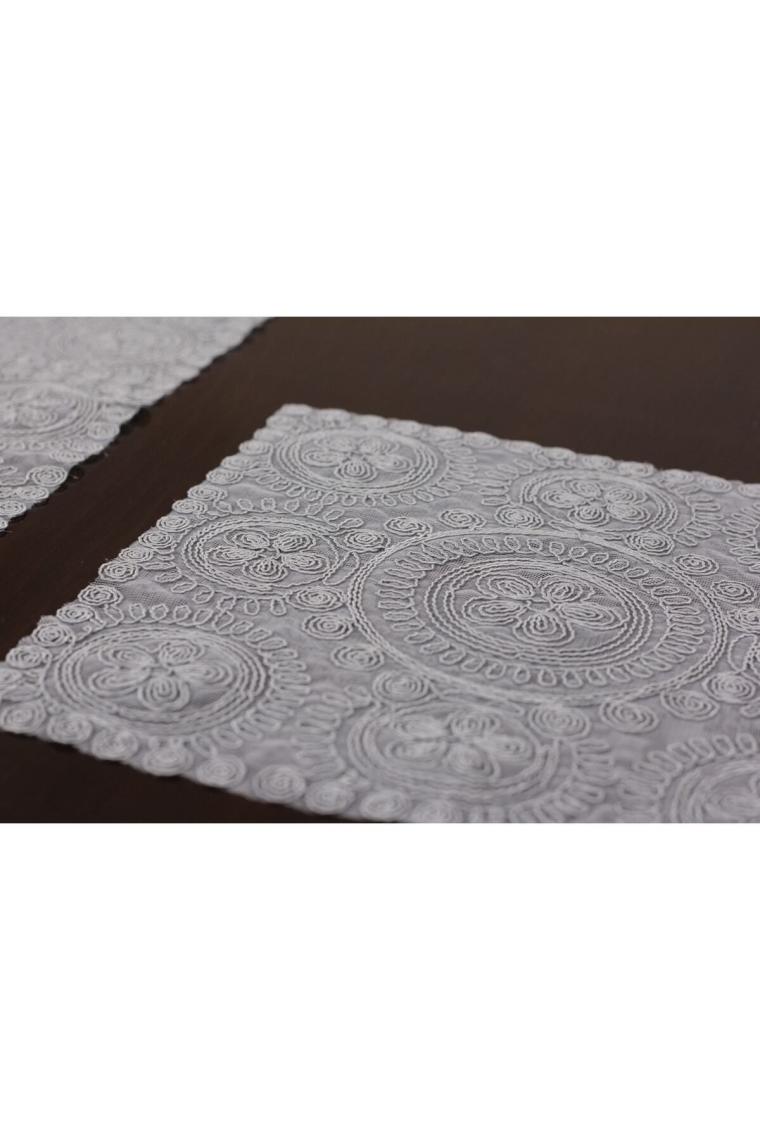 Amerikan Servis Supla Ve Runner Seti 6 Kişilik Set Victoria Gri 7 Parça