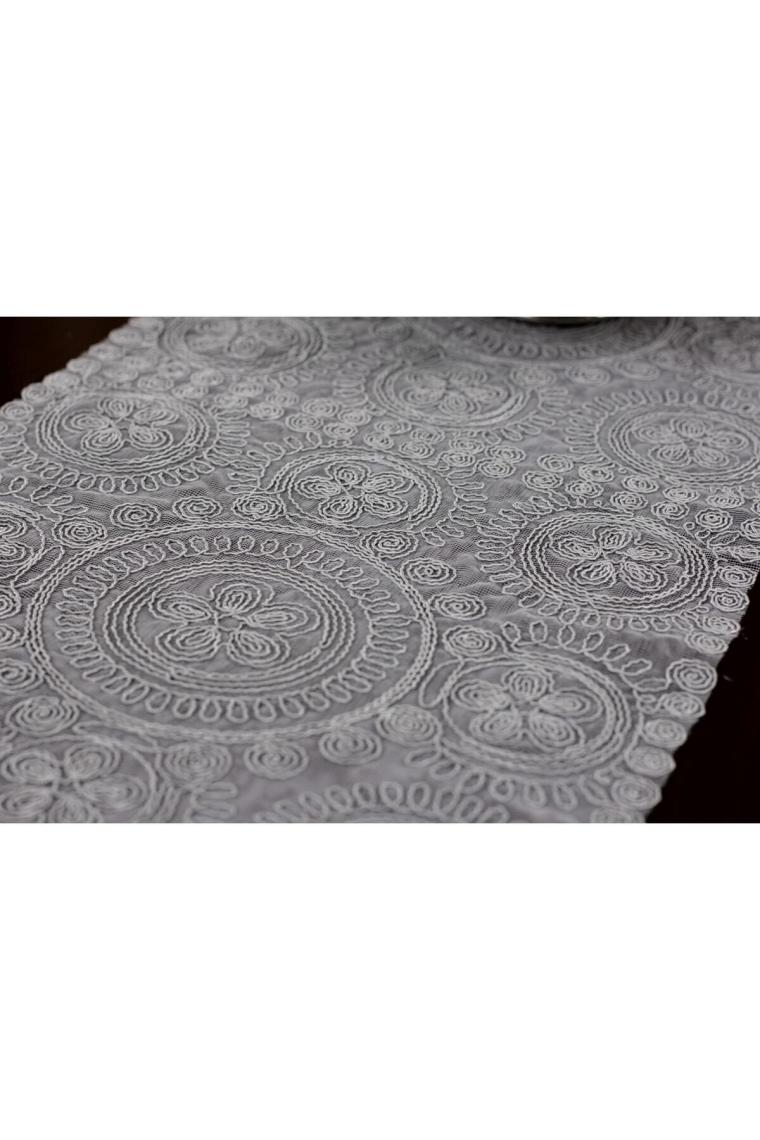 Amerikan Servis Supla Ve Runner Seti 6 Kişilik Set Victoria Gri 7 Parça