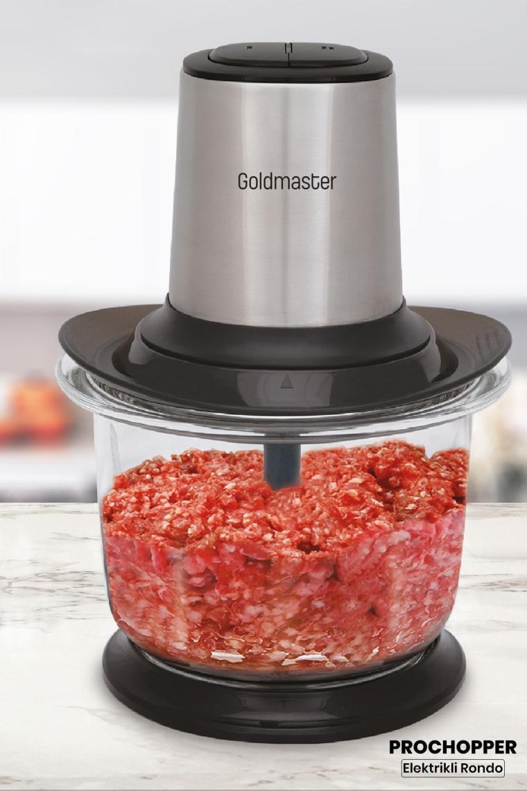 Prochopper 1.5 Lt Büyük Cam Hazneli 2 Kademe Ayarlı 4 Bıçaklı Inox Rondo Doğrayıcı Gm7277