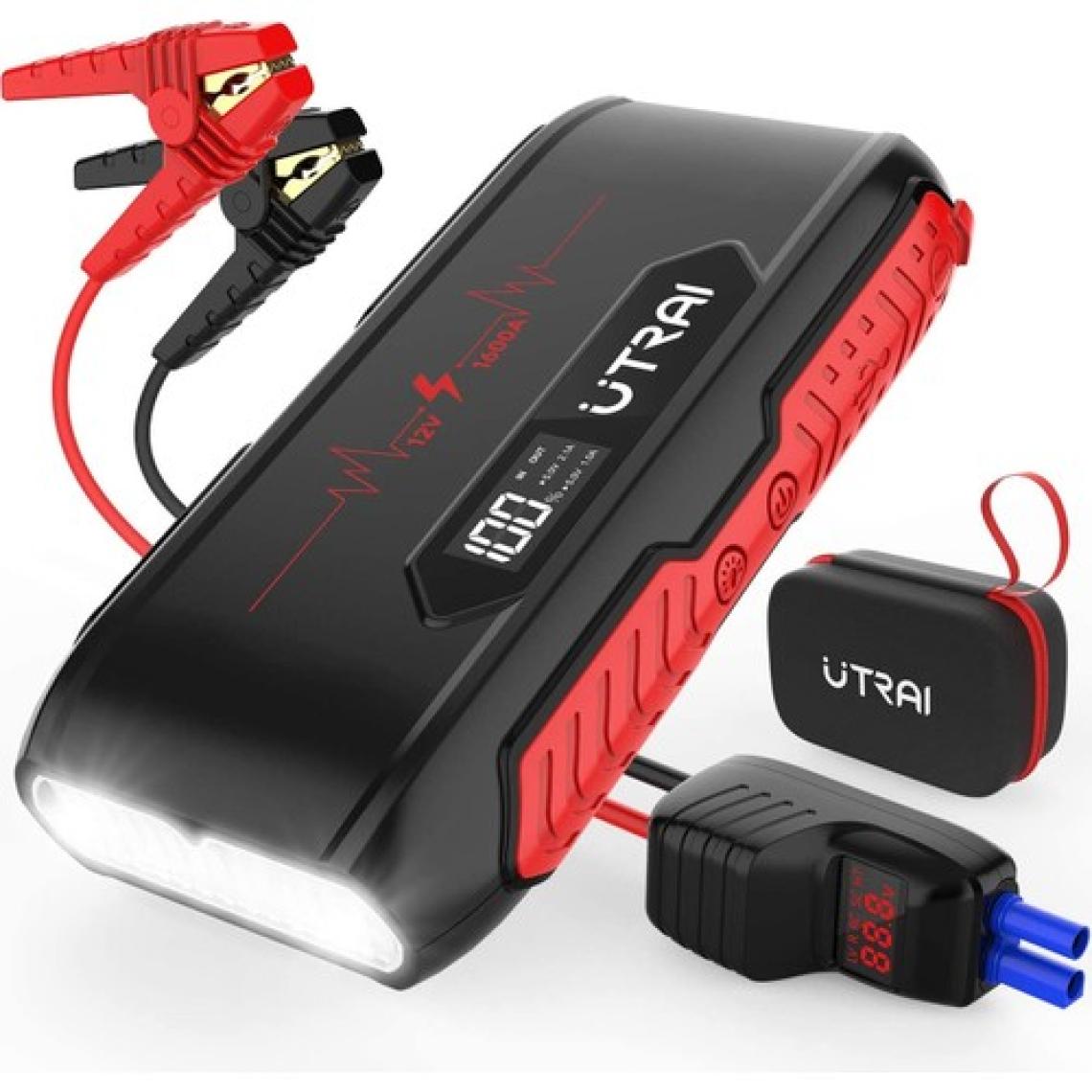 Ütraı  Jstar 3 20000MAH 1600A Jump Starter LCD Ekranlı Taşınabilir Akü Takviye Cihazı ( Çanta + Powerbank + LED Lamba)