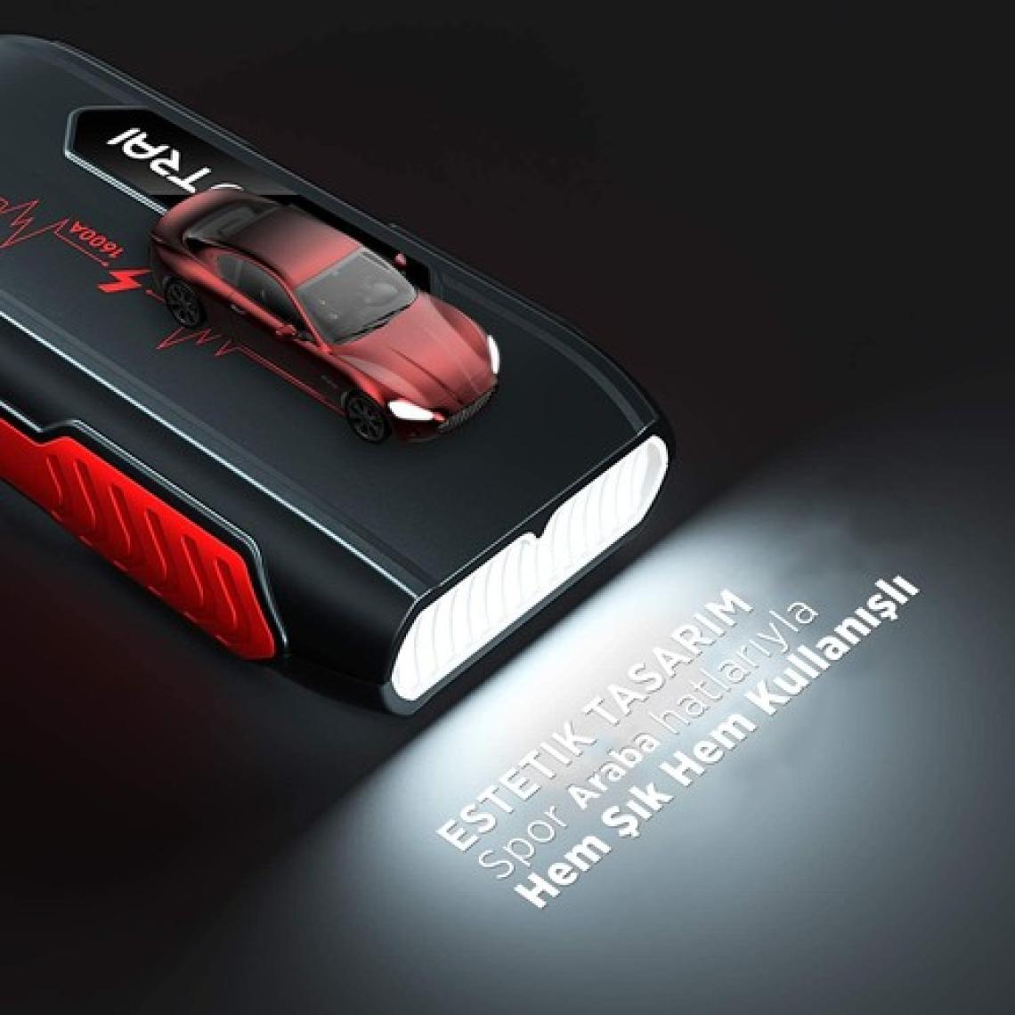Ütraı  Jstar 3 20000MAH 1600A Jump Starter LCD Ekranlı Taşınabilir Akü Takviye Cihazı ( Çanta + Powerbank + LED Lamba)