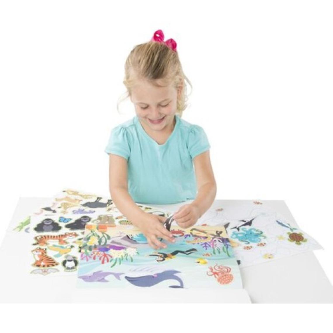 Melissa & Doug Hayvan Temalı Çıkartma Seti - Normal Boy, Renkli, 5 Oyun Sahnesi ve 150'den Fazla Tekrar Kullanılabilir Çıkartma, 3-6 Yaş Arası Çocuklar İçin