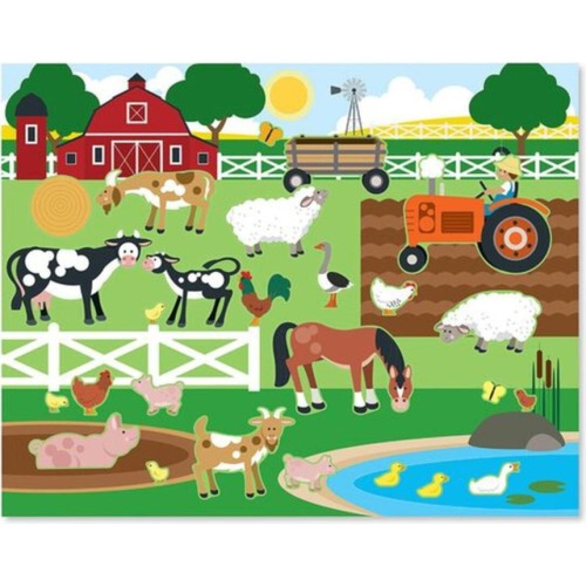 Melissa & Doug Hayvan Temalı Çıkartma Seti - Normal Boy, Renkli, 5 Oyun Sahnesi ve 150'den Fazla Tekrar Kullanılabilir Çıkartma, 3-6 Yaş Arası Çocuklar İçin
