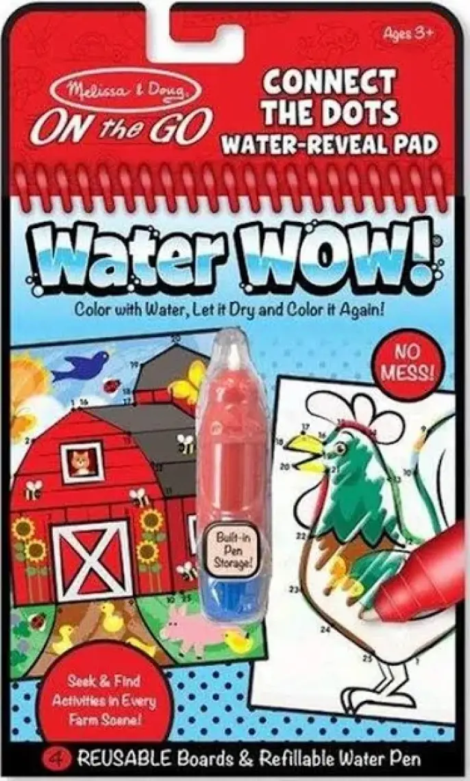 Melissa & Doug Water Wow Su İle Boyama Kitabı Çiftlik Noktaları Birleştir