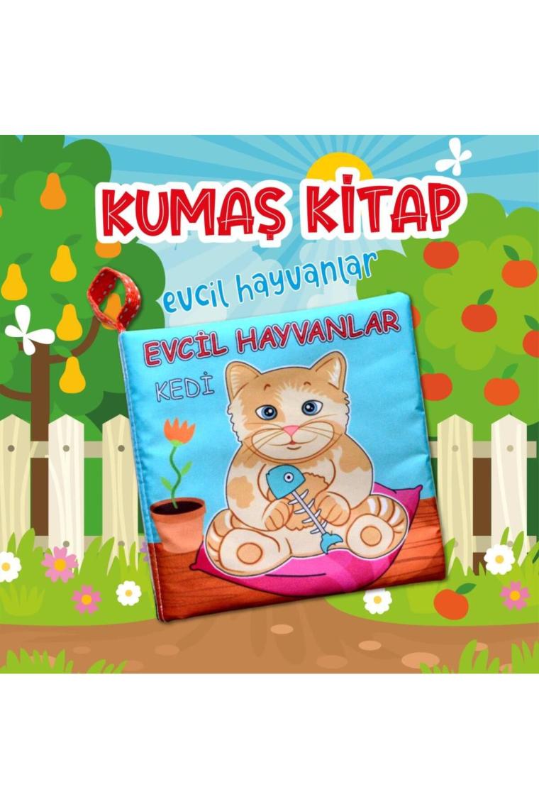 Tox Evcil Hayvanlar  Sessiz Kumaş Kitap - Bez Kitap