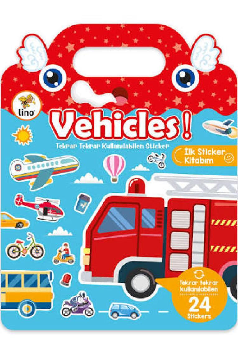 Lino Tekrar Kullanılabilen Ilk Sticker Kitabım Vehicles (LS-501)