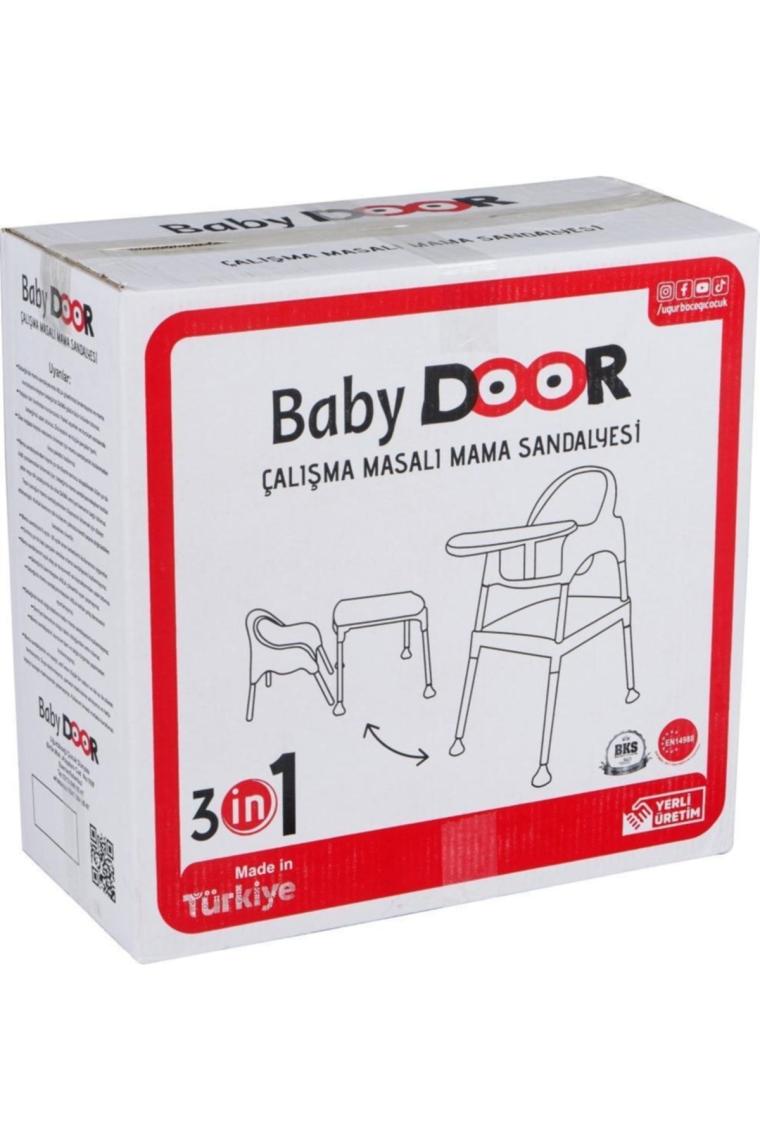 & Mama Panna Çalışma Masalı Pedli Mama Sandalyesi Gri 3 In 1