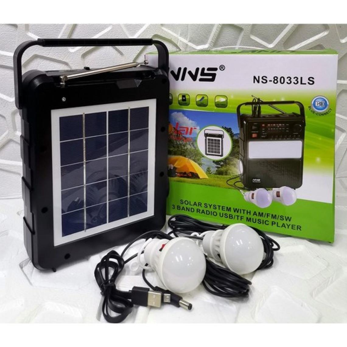 Nns NS-8033LS Çok Amaçlı Güneş Enerjili Radyo, Işıldak, Bluetooth, Hoparlör