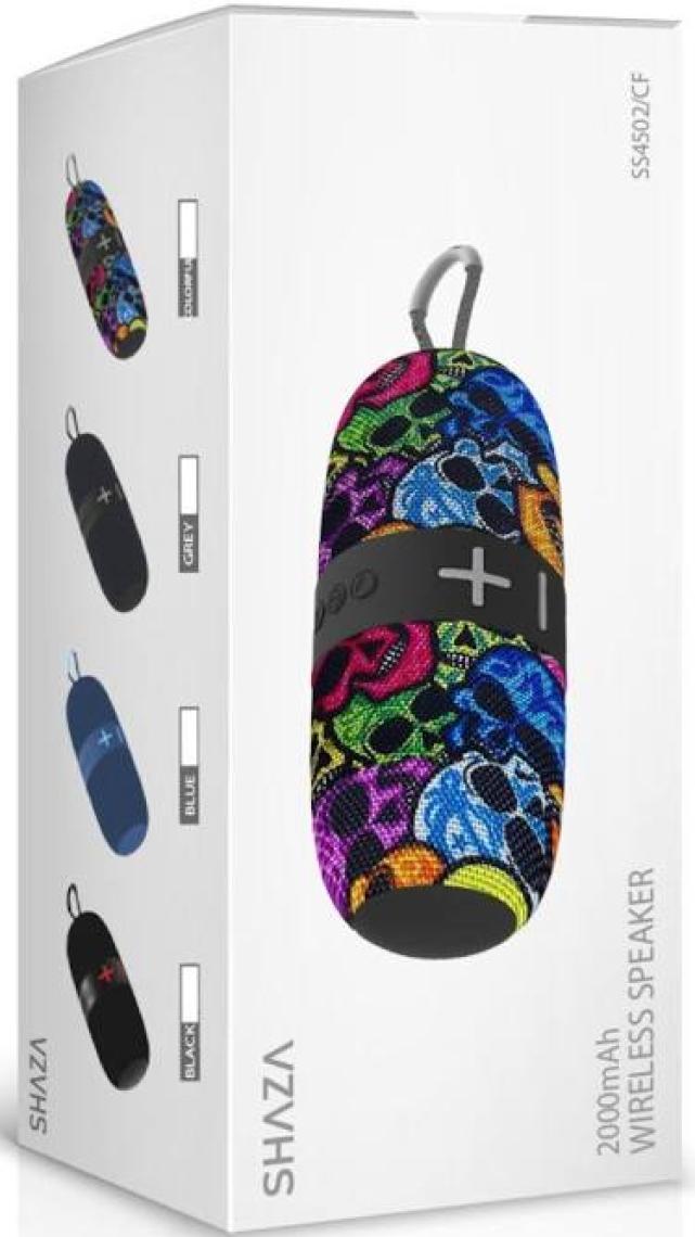 Shaza 16W Ekstra Bass Dahili Mikrofon, Aux, Sd Kart, USB Girişli Wireless Hoparlör Renkli