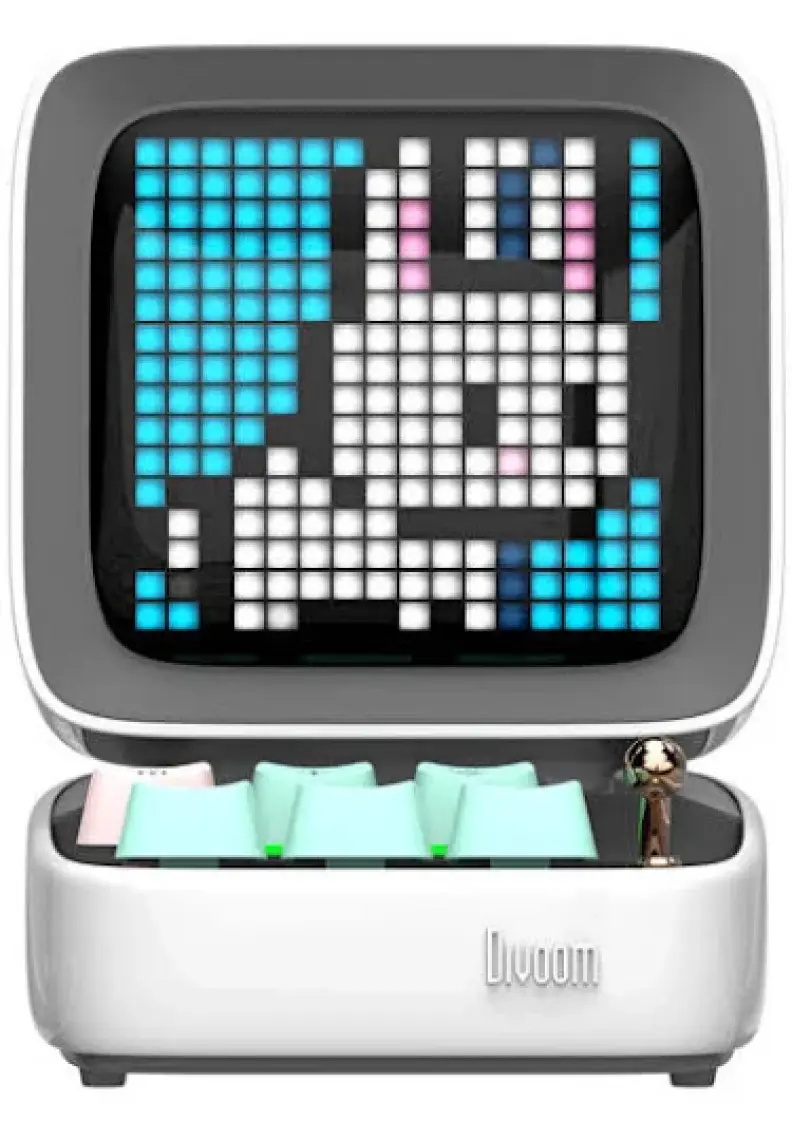 Divoom Ditoo Pro Piksel Ekranlı Beyaz Bluetooth Hoparlör