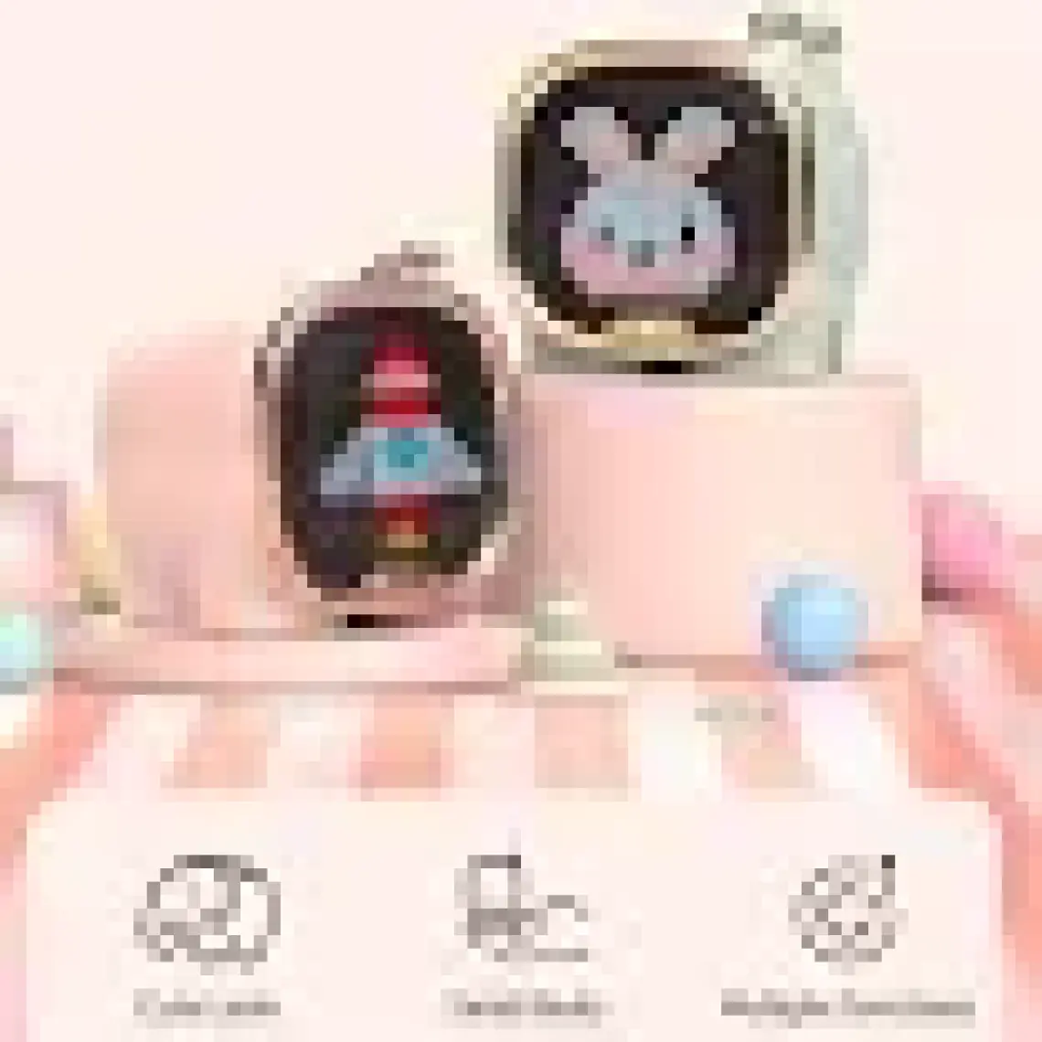 Divoom Zooe Pembe 16X16 Piksel LED Ekranlı Taşınabilir Bluetooth Hoparlör