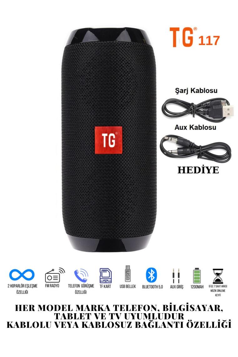 T&g 117 Kablosuz Bluetooth Hoparlör Taşinabi̇li̇r Speaker