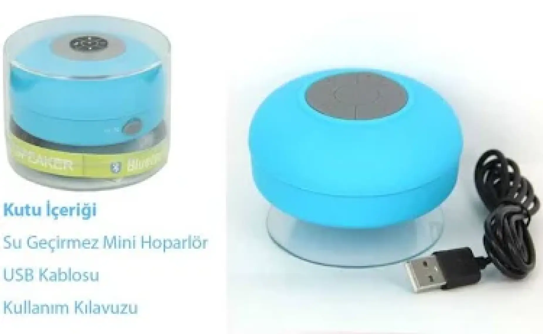 Diwu Su Geçirmez Mini Bluetooth Duş Hoparlörü (Yeşil)