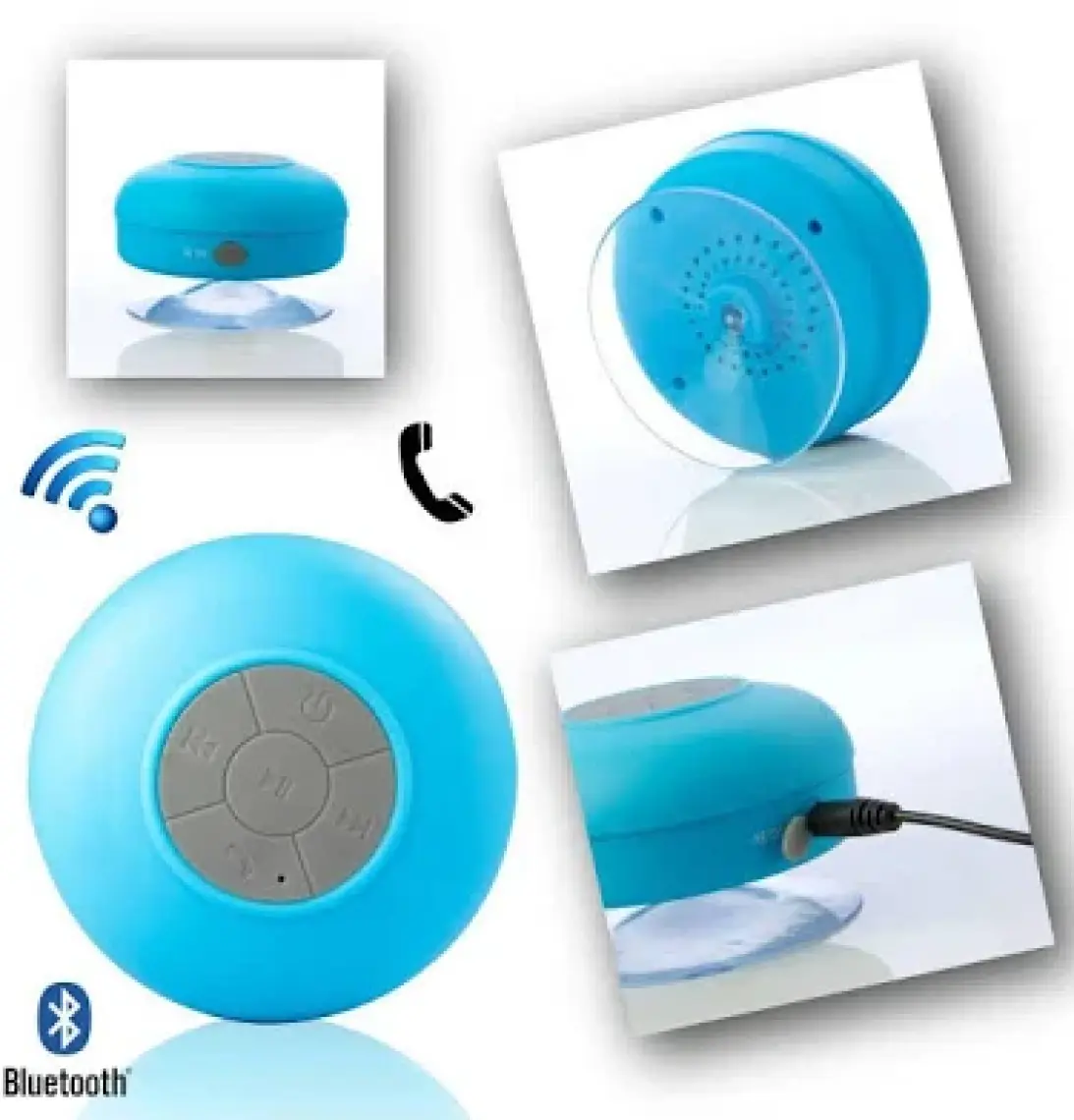 Diwu Su Geçirmez Mini Bluetooth Duş Hoparlörü (Yeşil)