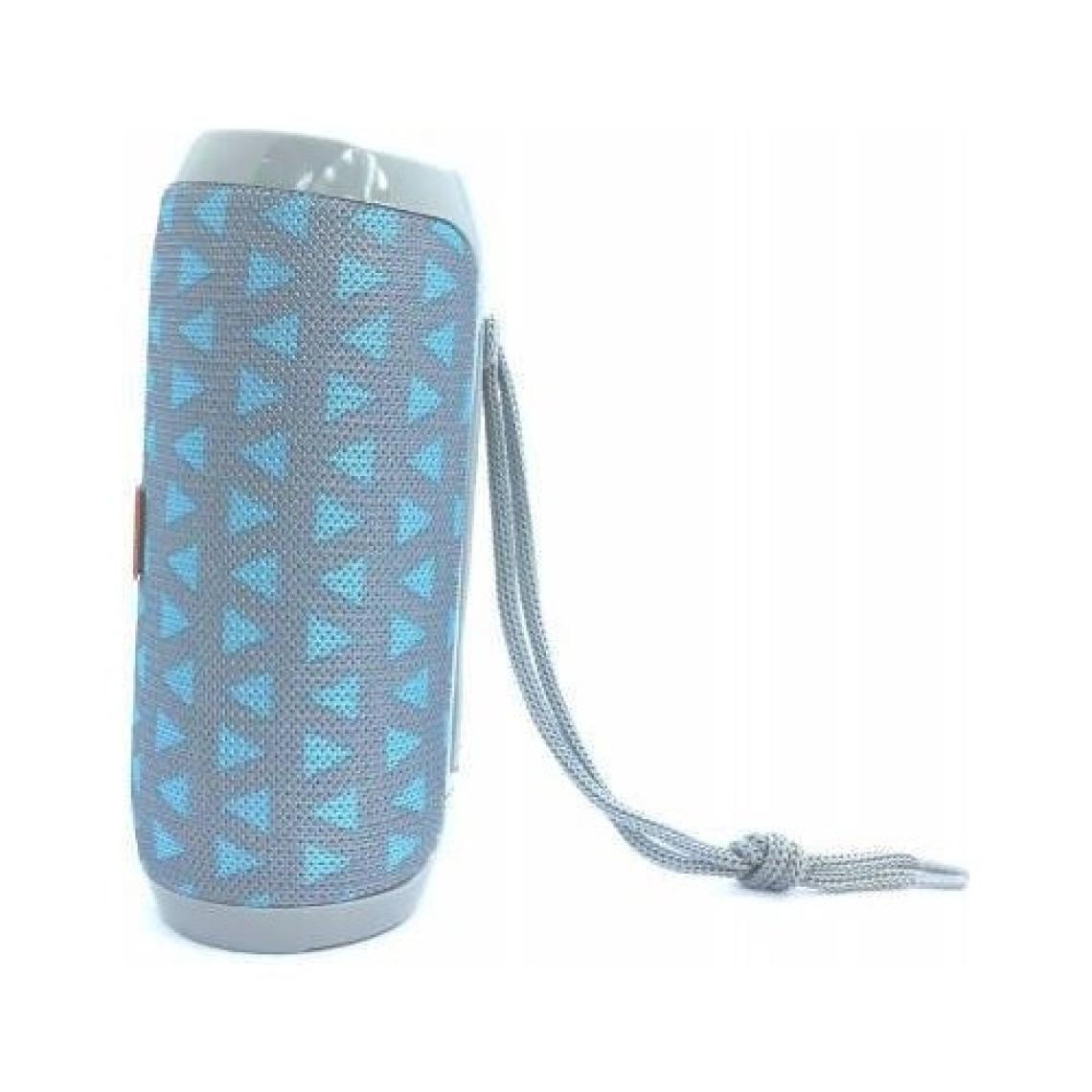 T&G TG117 Silindir Su Geçirmez Bluetooth Hoparlör Fm Radyo Açık Mavi Üçgen