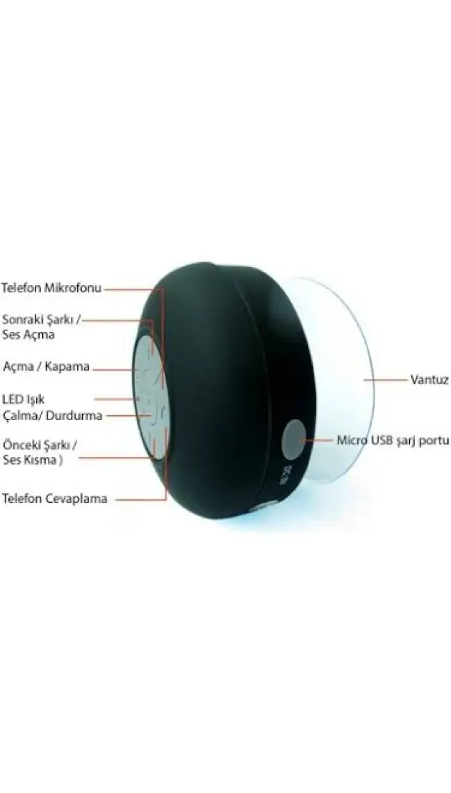 Diwu Su Geçirmez Mini Bluetooth Duş Hoparlörü (Yeşil)