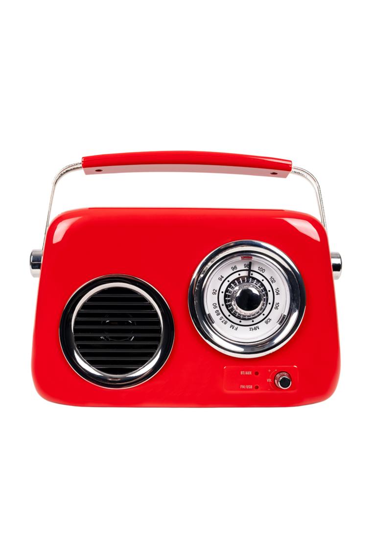 KOZMOS FB-R302-RD Kırmızı Retro Radyo ve Bluetooth Hoparlör