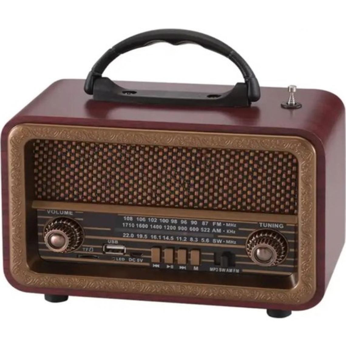 Nns NS-8070BT Taşınabilir Nostaljik Radyo Bluetooth Hoparlör USB