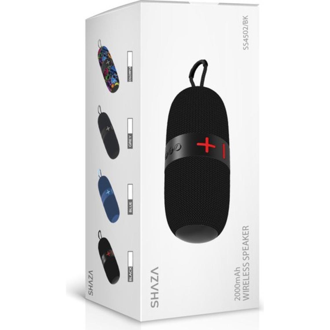 Shaza 16W Ekstra Bass Dahili Mikrofon, Aux, Sd Kart, USB Girişli Wireless Hoparlör Siyah