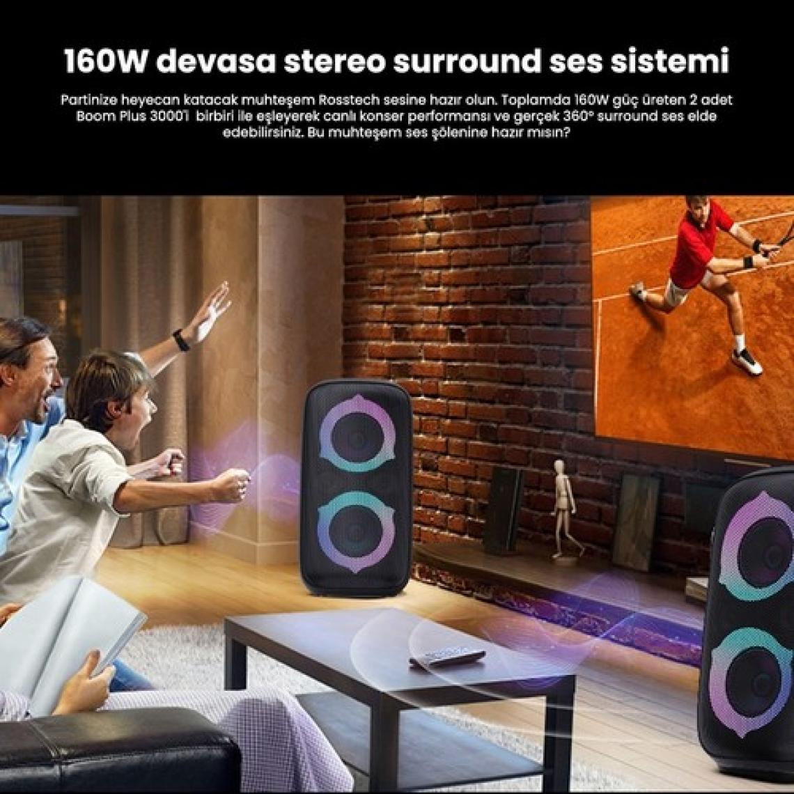Rosstech Soundparty Boom Plus 3000 Party Hoparlör