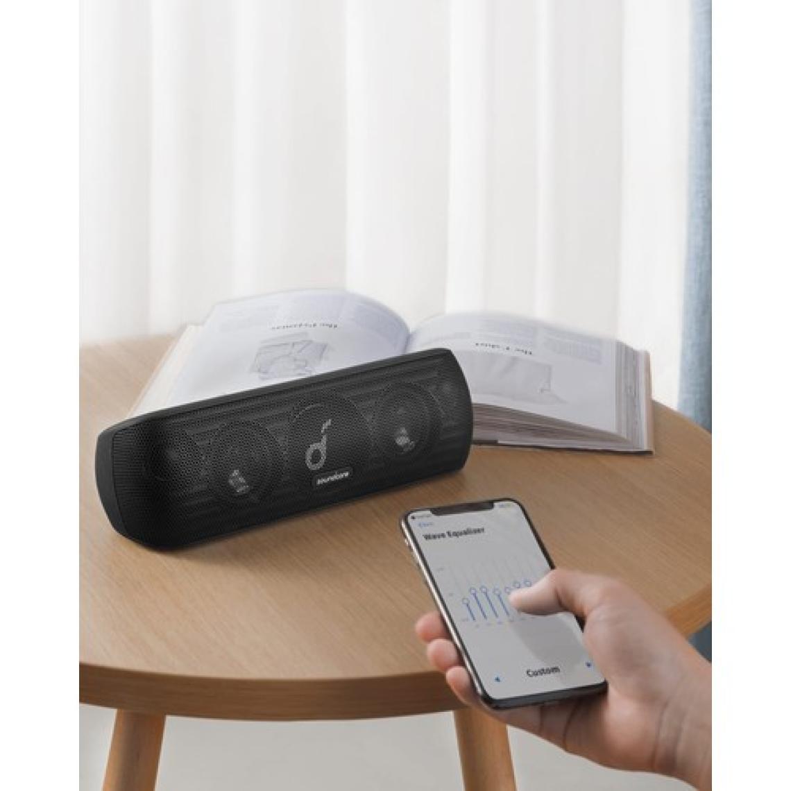Anker Soundcore Motion+ Kablosuz HiFi Bluetooth Hoparlör - 30W Stereo Ses - IPX7 Suya Dayanıklılık - 12 Saate Varan Şarj - Siyah - A3116 (Anker Türkiye Garantili)