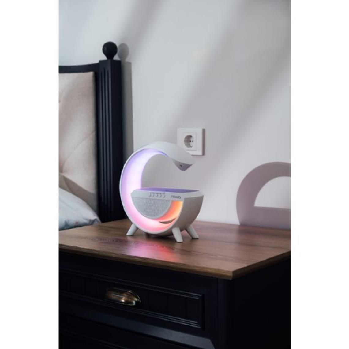 Mikado MD-G111 Rgb Işıklı Kablosuz Şarj Bluetooth Hoparlör Speaker 15 Watt Beyz 1800MAH Bt/tf/usb Wireless