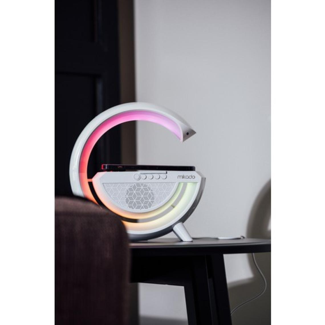 Mikado MD-G111 Rgb Işıklı Kablosuz Şarj Bluetooth Hoparlör Speaker 15 Watt Beyz 1800MAH Bt/tf/usb Wireless