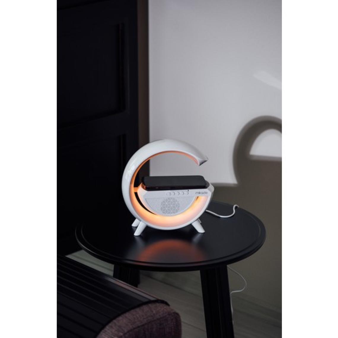 Mikado MD-G111 Rgb Işıklı Kablosuz Şarj Bluetooth Hoparlör Speaker 15 Watt Beyz 1800MAH Bt/tf/usb Wireless