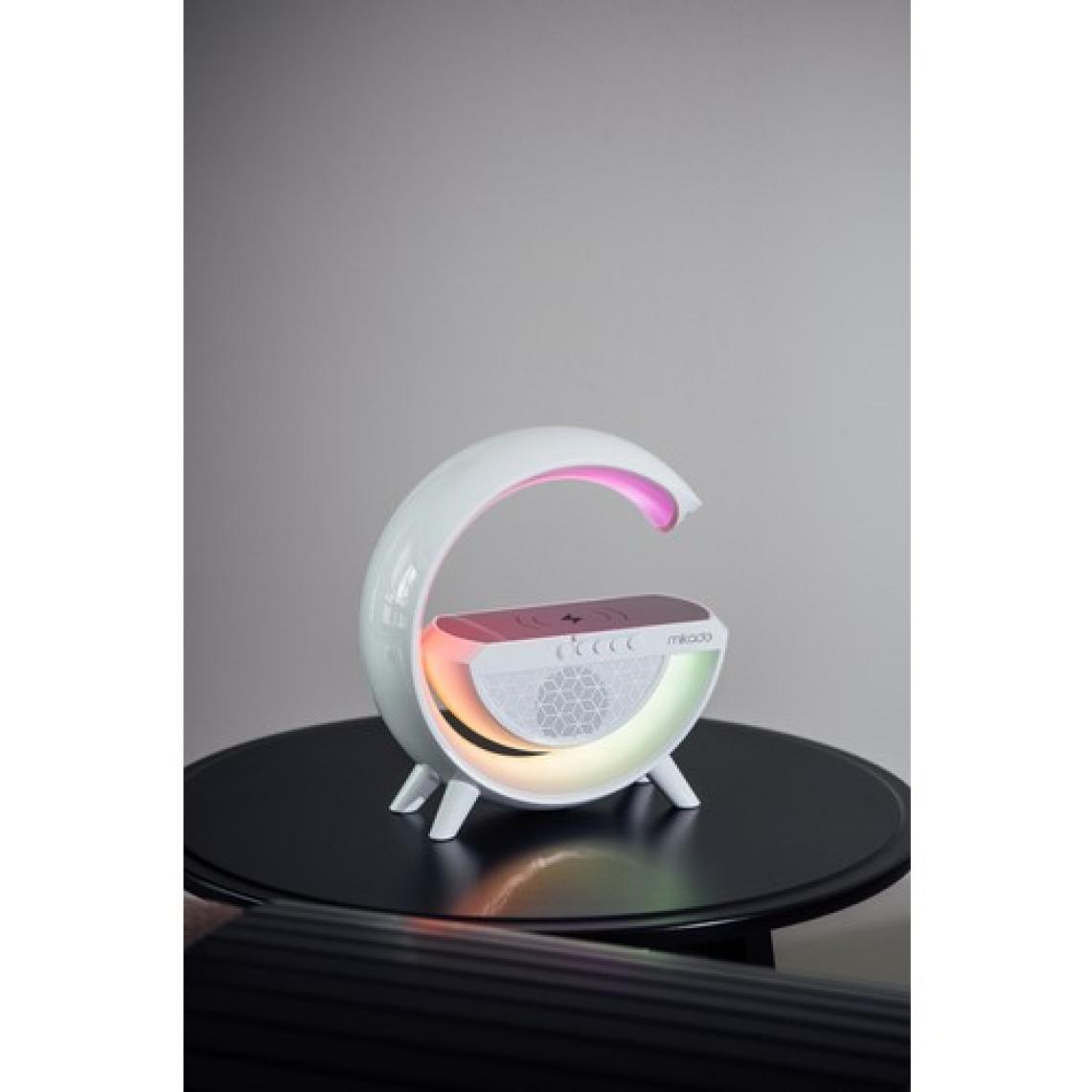 Mikado MD-G111 Rgb Işıklı Kablosuz Şarj Bluetooth Hoparlör Speaker 15 Watt Beyz 1800MAH Bt/tf/usb Wireless