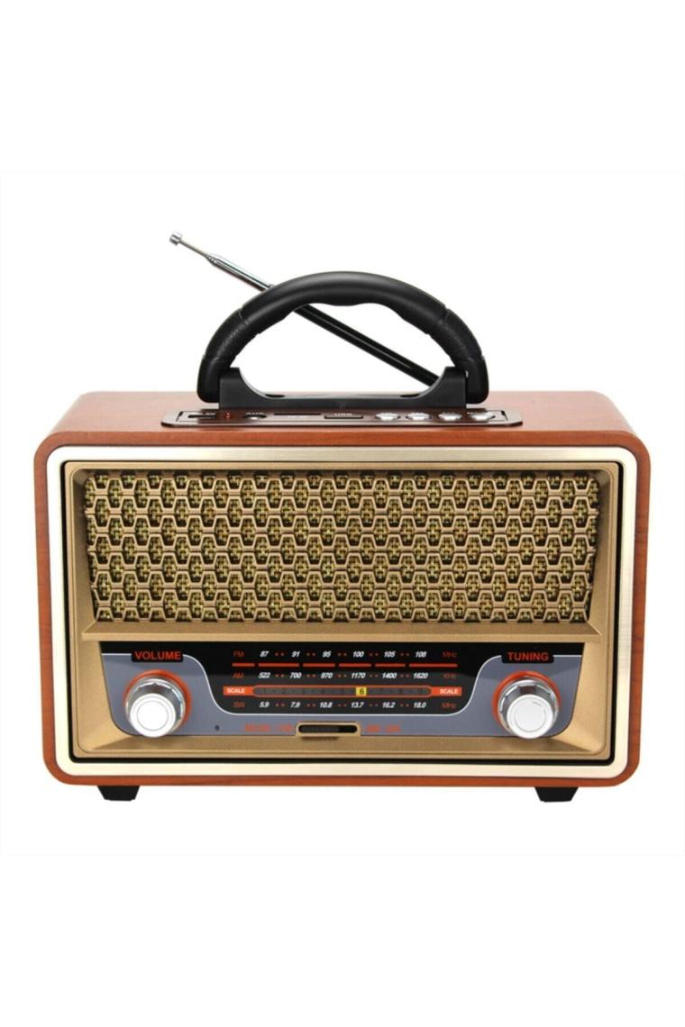 Ultratekno Nostaljik Görünümlü Ahşap Radyo Bluetooth Hoparlör Fm USB Tf Bt5.0 UT-157BT