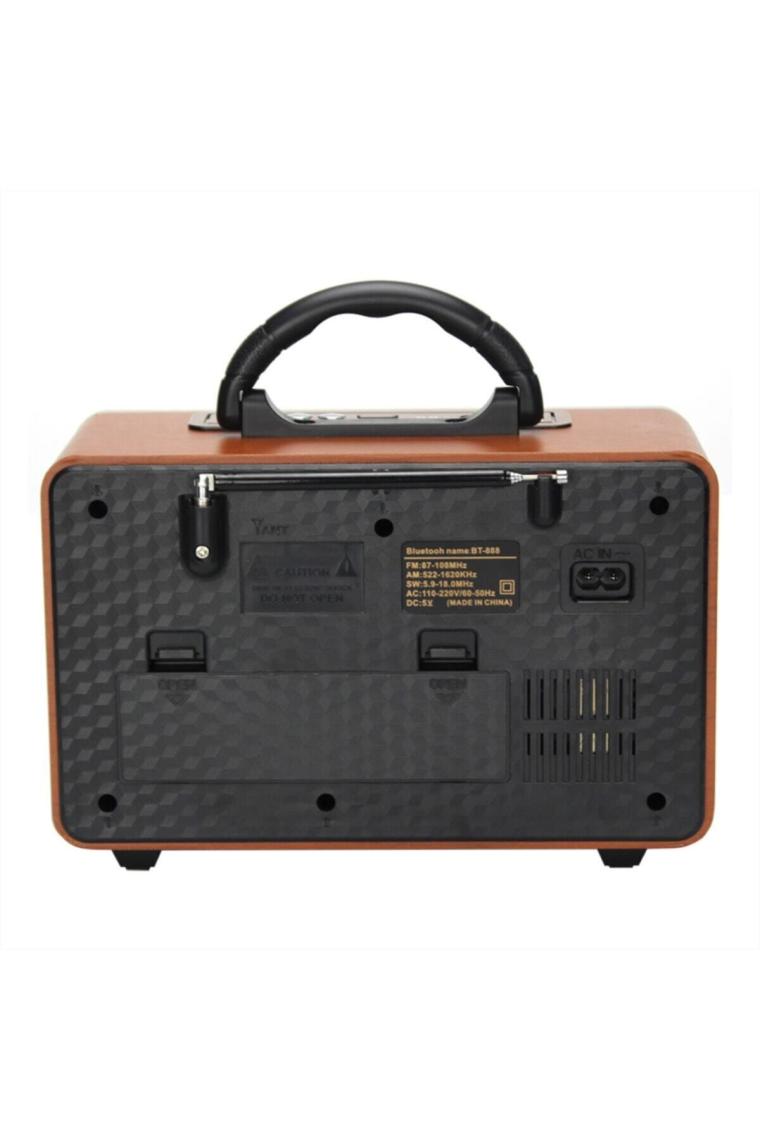 Ultratekno Nostaljik Görünümlü Ahşap Radyo Bluetooth Hoparlör Fm USB Tf Bt5.0 UT-157BT