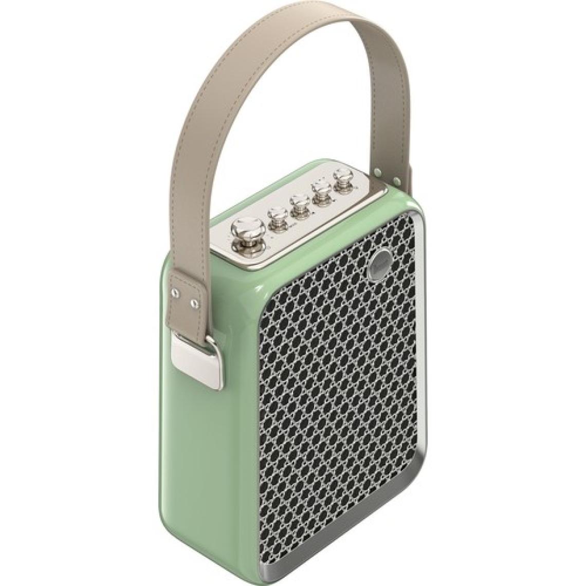 Divoom SongBird-HQ Yeşil Çift Karaoke Mikrofonlu 6 Ses Efektli 50 Watt Taşınabilir Bluetooth Hoparlör