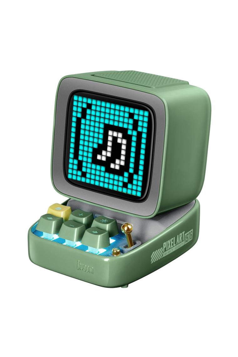 Divoom Ditoo-Mic Yeşil Karaoke Mikrofonlu Piksel LED Ekranlı Uygulama Kontrollü Akıllı Bluetooth Hoparlör