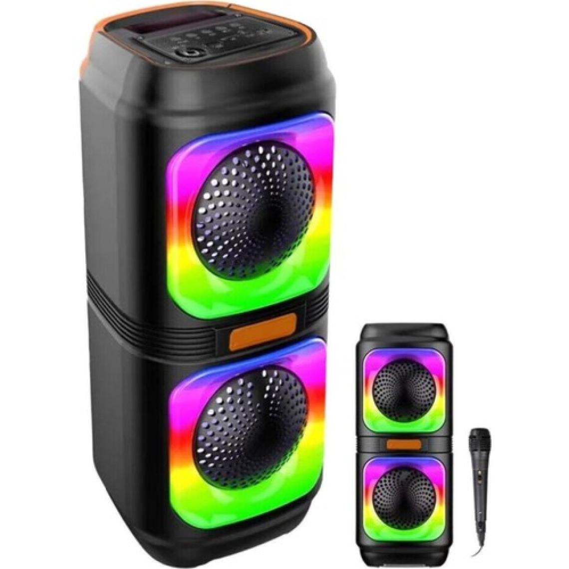 Blic Bls-48 Akıllı Taşınabilir Bluetooth Extra Bas Hoparlör Disko Işıklı Ses Sistemi Mikrofo