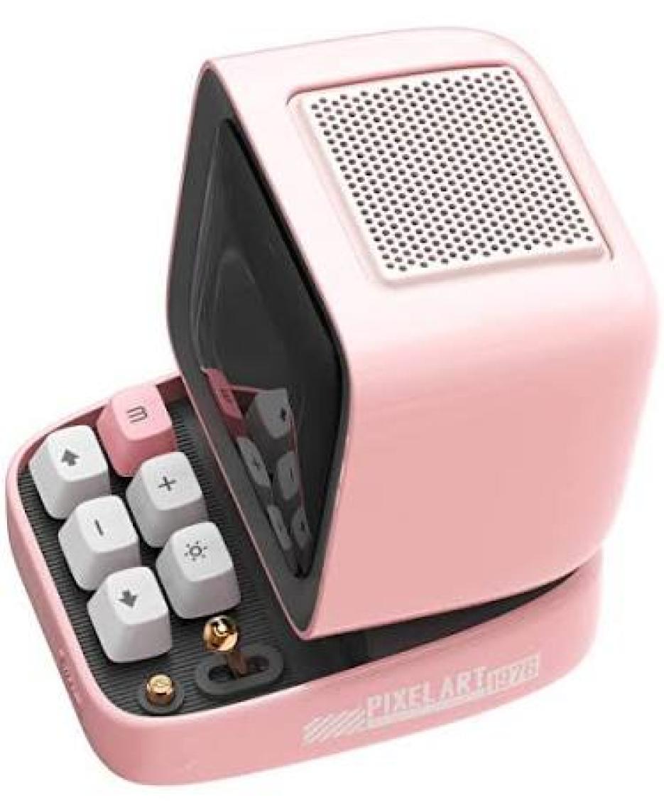 Divoom Ditoo Pro Piksel Ekranlı Pembe Bluetooth Hoparlör