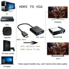 Store HDMI To VGA Ses Destekli Dönüştürücü Kablo Çevirici Adaptör 4488