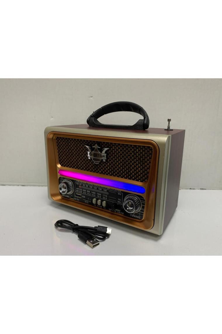 Everton Rt-780 usb/bt/fm nostajık ışıklı radyo